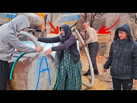 Water shortage in the snow! Urgent presence of water tankers on the farm