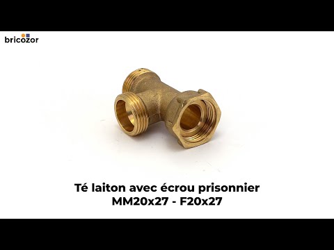 Té laiton avec écrou prisonnier MM20x27 - F20x27 BRICOZOR