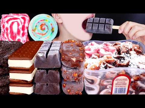 ASMR CHOCOLATE ICE CREAM NUTELLA DESSERT MUKBANG 초콜릿 아이스크림 먹방 チョコレートアイスクリーム 咀嚼音 EATING SOUNDS