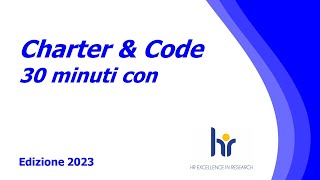 Charter & Code. 30 minuti con