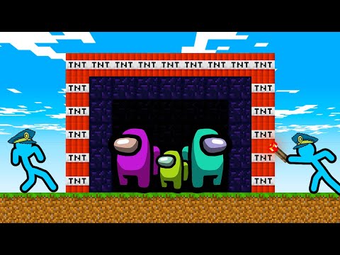 Stickman VS Among Us: Impossible Prison Escape - AVM Shorts Animation