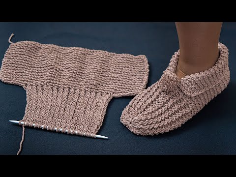 Knitted slippers easily and simply - even a beginner can handle it!
