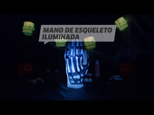 Vídeo relacionado con Halloween Manos esqueleto - Decoraciones de manos esqueletos Halloween | Accesorio estacional Pantalla para cine en casa con soporte de ventana para casa embrujada
