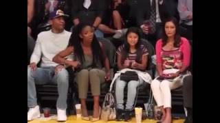 Singer Brandy At Laker's Game With Mystery Man