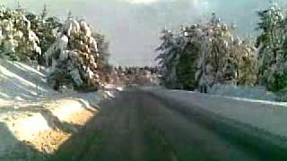 preview picture of video 'Road A68 Northumberland Park in snow UK 2010'