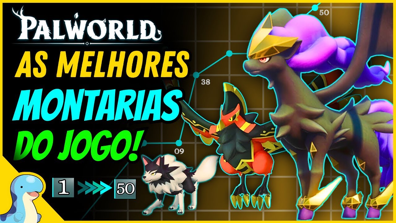 Palworld - AS MELHORES MONTARIAS DO JOGO - DESDE O INÍCIO ATÉ O LVL MÁXIMO!