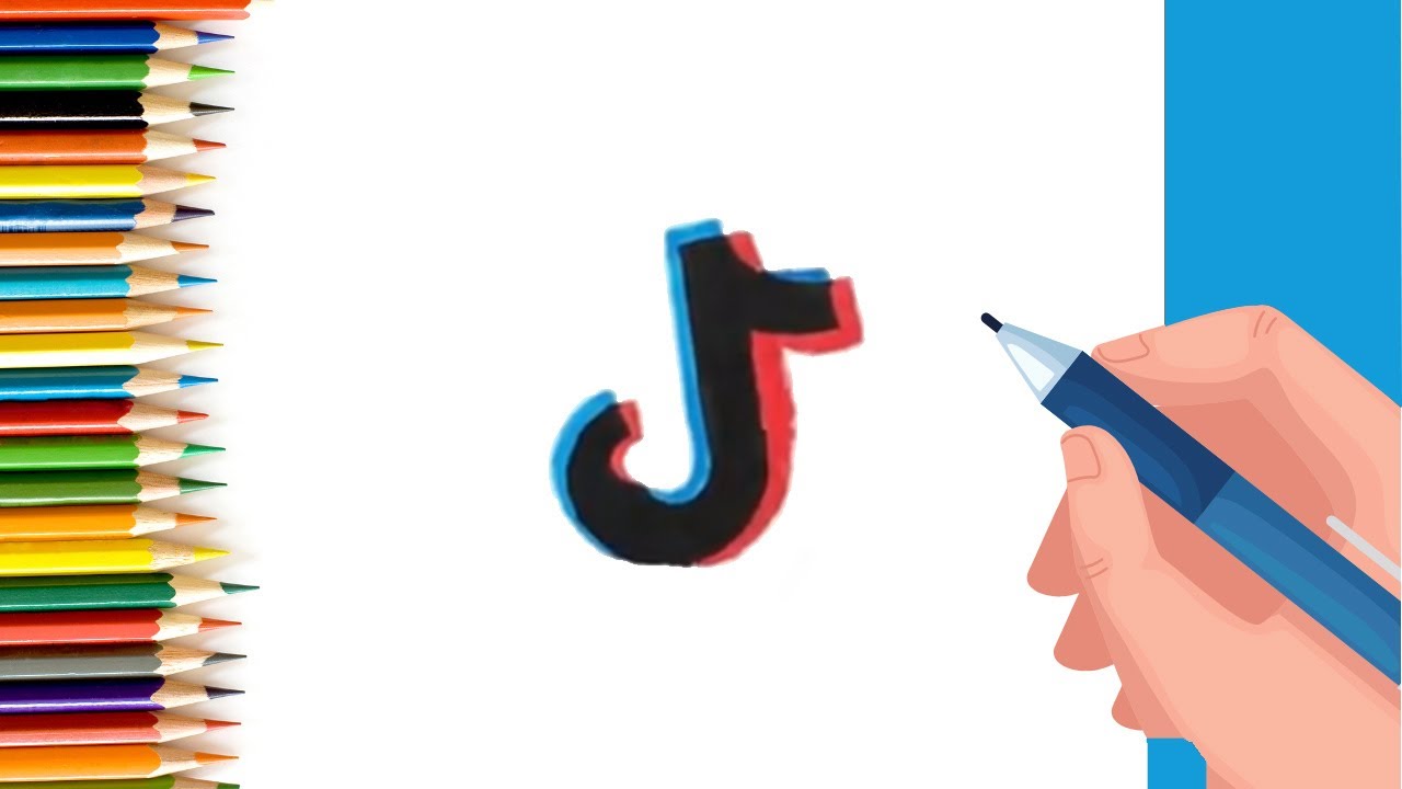How to draw tiktok logo