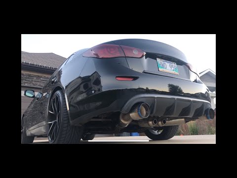 2014 Infiniti Q50 3.7L V6 Remark Axleback exhaust vs HKS dual Hi-Power Catback exhaust comparison
