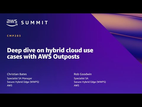 AWS Summit ATL 2022 - Deep dive on hybrid cloud use cases with AWS Outposts (CMP203)