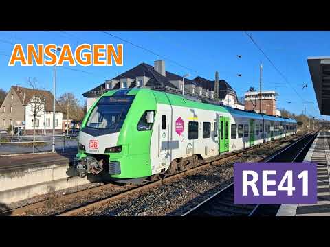 [DB Regio NRW] Announcements for the RE41 Haltern am See - Bochum Hbf