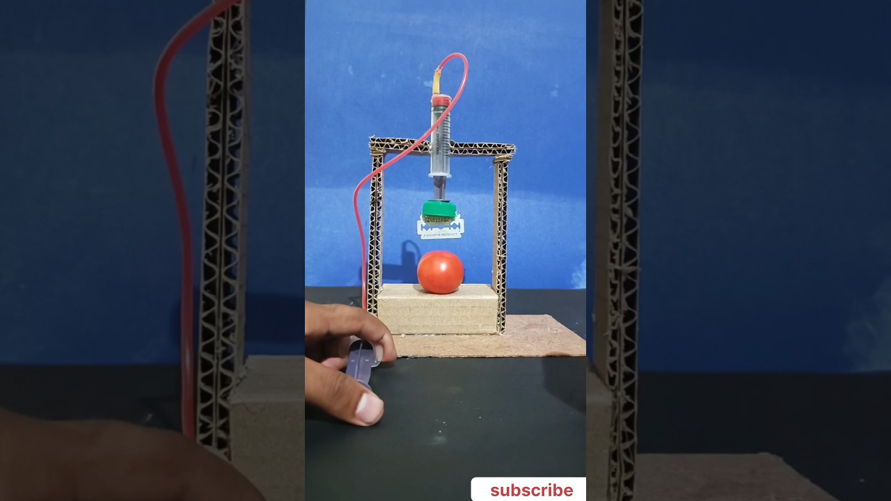 Hydraulic Pressure Project | Easy Science Model Using Syringes | Pascal’s Law Explained #diy #shorts