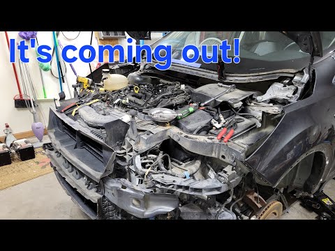 Thumbnail for Ford Escape front end and engine removal from front/top by Ford Escape