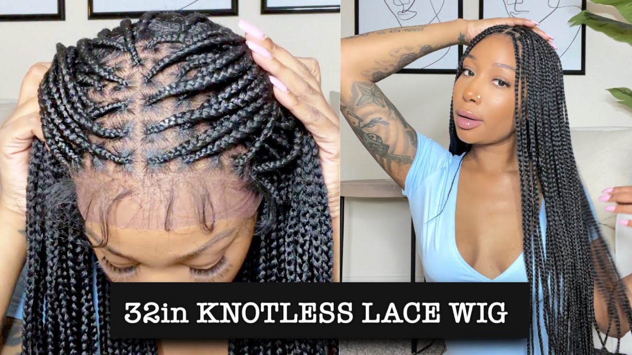 ONLY $127!!!!| 32in Knotless Box Braid frontal  Wig | Braids Without Sitting For Hours|WeQueen
