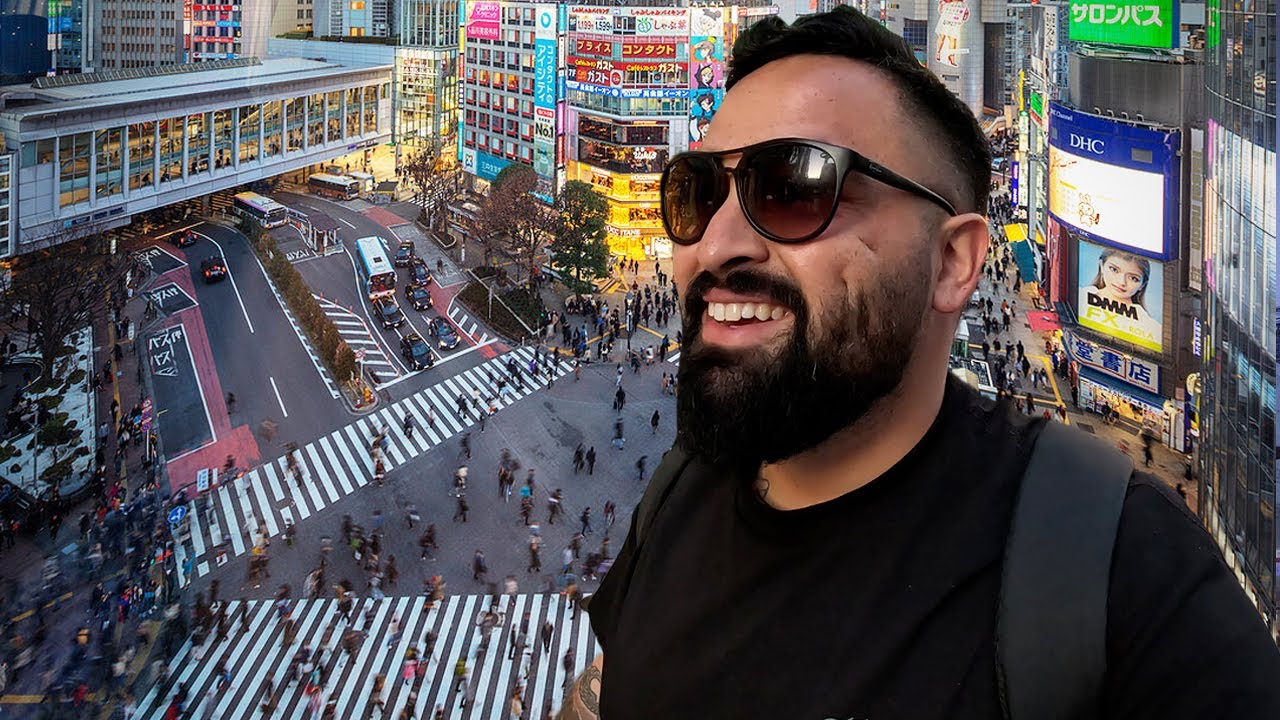 A traveler delves into the bustle of Shibuya Crossing, narrating his thrilling experience in this video.