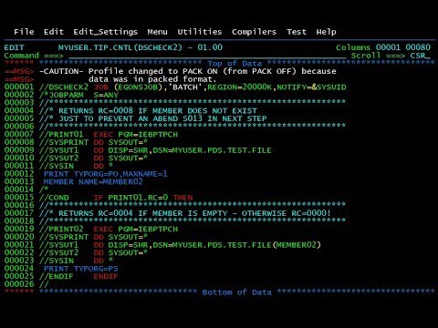 z/OS Tipps und Tricks - Dataset Check II