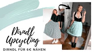 DIRNDL FÜR 6€ NÄHEN OHNE SCHNITTMUSTER?! | Oktoberfest 2020 Special: Second Hand Dirndl Upcycling