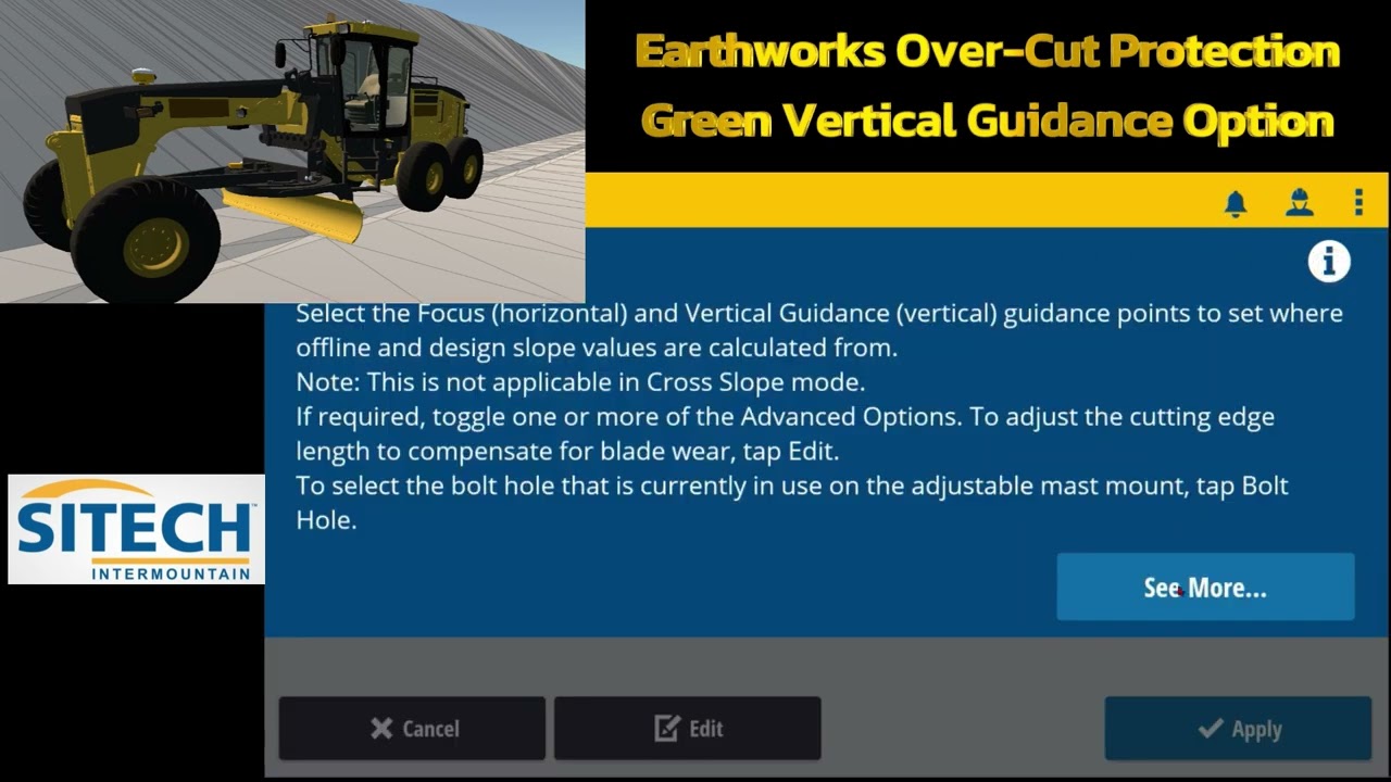 Over Cut Protection Green Vertical Guidance Option