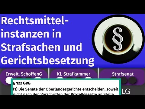 Rechtsmittelinstanzen in Strafsachen und Gerichtsbesetzung