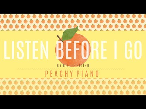 Listen Before I Go - Billie Eilish | Piano Backing Track