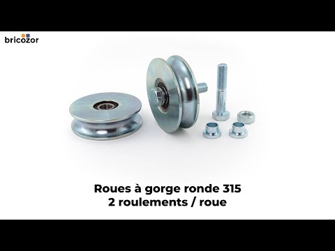 2 roues à gorge ronde 315 - 2 roulements COMUNELLO