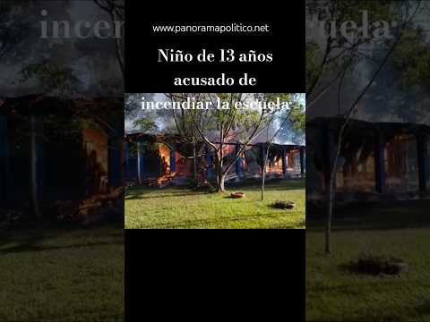 Niño de 13 años acusado de incendiar una escuela en San Antonio, Misiones. #misionesargentina #arg