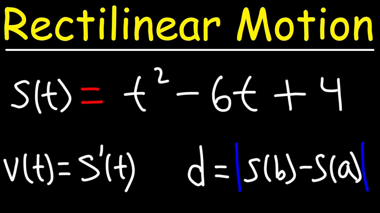 Rectilinear Motion - Finding the Velocity and Total Distance Given the Particle Position Function
