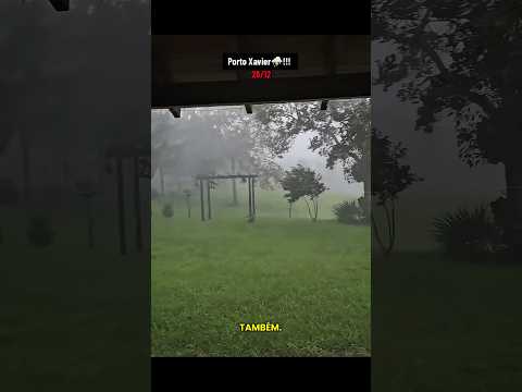 Agora⛈️💨, temporal acontece na cidade de porto Xavier no rio grande do sul!!! #chuva #tempestade