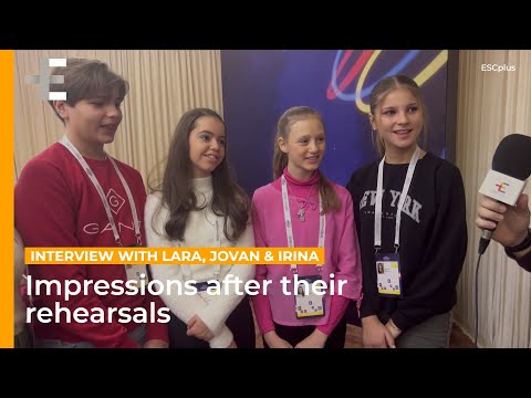 ESCplus interviews Lara, Jovan & Irina (North Macedonia 2022) - Junior Eurovision Song Contest 2022