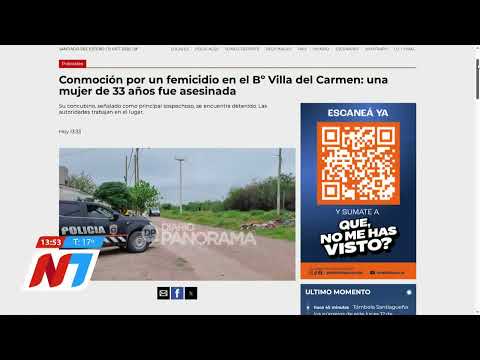 Conmoción en Santiago del Estero por femicidio en Villa del Carmen