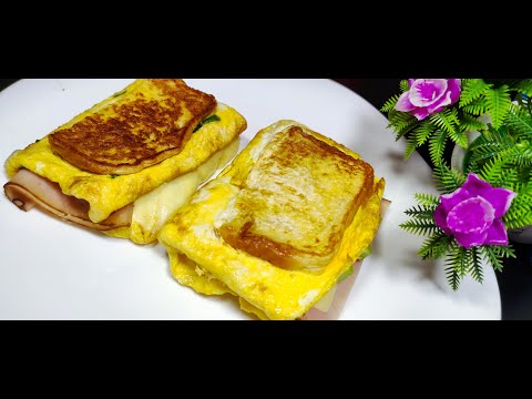 Porque no aprendi antes  esta receta  ¡ tostadas de huevo en sarten ! desayuno facil y rapido...