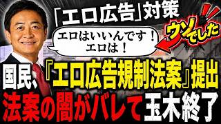 【炎上】国民民主党「エロ広告規制法案」で表現の自由が危ない！玉木代表の「玉木構文」に批判殺到