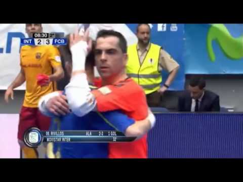 Gol de Rivillos (2-3) en Movistar Inter - FC Barcelona Lassa. 2º Final Play Off
