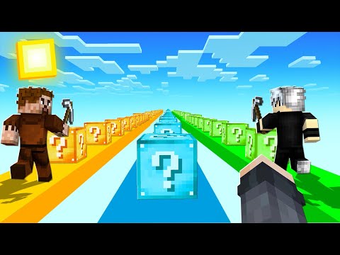 AİLECEK ŞANS BLOK YARIŞI YAPTIK - Minecraft