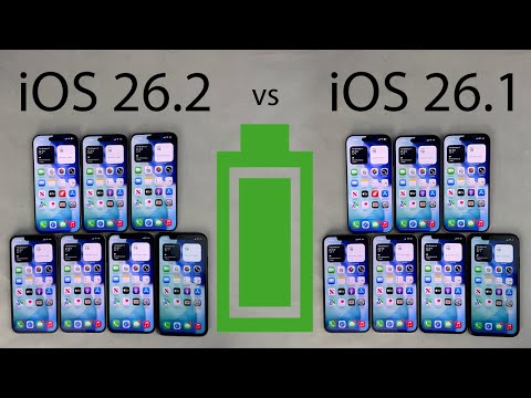 iOS 26.2 vs iOS 26.1 BATTERY Test on iPhone 17, 16, 15, 14, 13, 12, 11