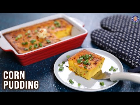 Eggless Corn Pudding Recipe | #ThanksGivingRecipe | Cornbread | Serve it as a Side Dish or Starter