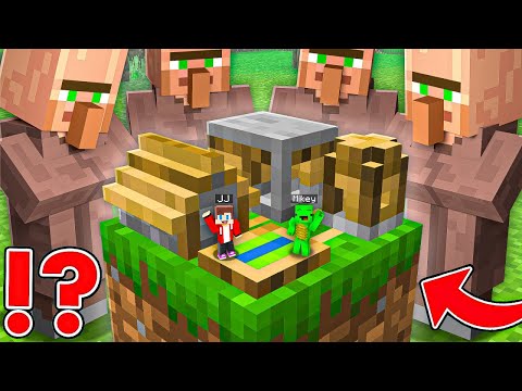 How JJ and Mikey found TINY VILLAGE in Minecraft Challenge? - Maizen Stories