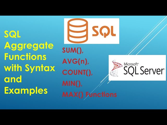 Thumbnail of Using Aggregate Functions lesson