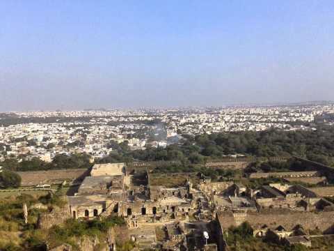 Top View of the Hyderabad City from Golkonda Fort