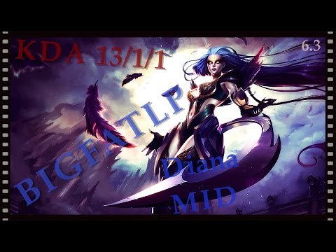(60fps)~ CLG Bigfatlp - Diana vs Talon - NA LOL SoloQ - Full Game