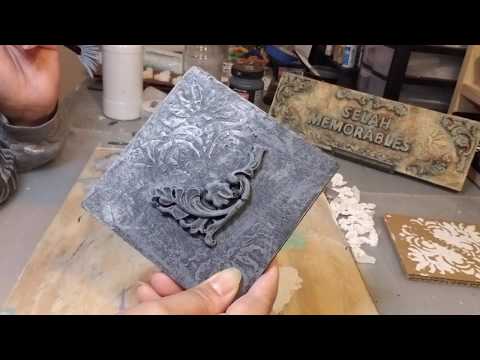 Easy DIY faux stone, concrete effect using chalk paint.