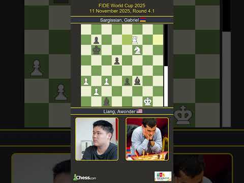 🇺🇸 Awonder Liang vs Gabriel Sargissian 🇦🇲 | FIDE World Cup 2025 | Round 4.1