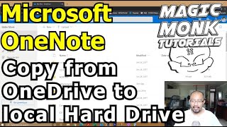 Microsoft OneNote: How to save local copy of notebook from onedrive then copy to another PC