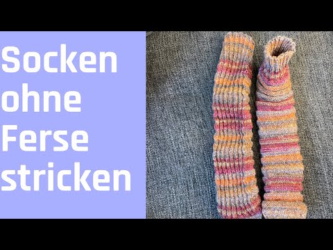 Simple socks without a heel: banana socks