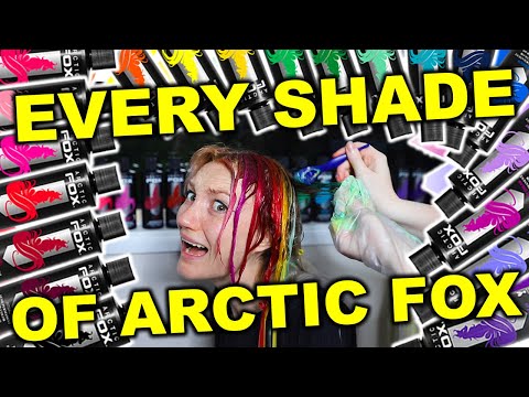 用各種顏色的北極狐染髮劑給我的頭髮染上彩虹色!!!! (DYING MY HAIR RAINBOW WITH EVERY SHADE OF ARCTIC FOX HAIR DYE!!!!)