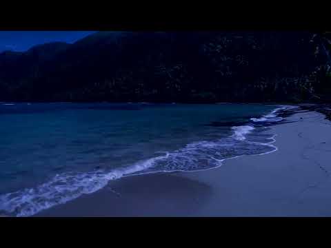 Caribbean Ocean Waves at Night for Sleeping - Mix Them With Your Sleep Music