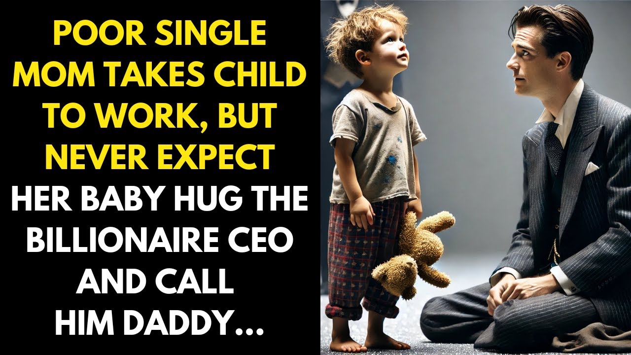 Poor Single Mom Takes Child To Work,But Never Expect Her Baby Hug The Billionaire CEO And Say Daddy