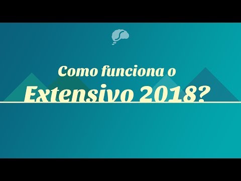 Como funciona o Extensivo 2018?