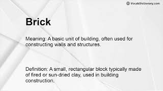 Brick Meaning