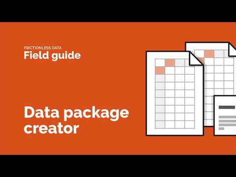 Frictionless Data: Data Package Creator walkthrough