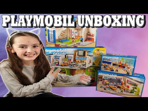 PLAYMOBIL UNBOXING: Converted school (9453, 9454, 9455, 9456)